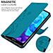 Custodia Compatibile Con Huawei Y6 Pro 2019 In Blu Fiore - Coperchio Protettivo In Design Floreale Con Chiusura Magnetica, Funzione Stand E Slot Per Carte - Foto miniatura 5