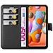 Custodia Compatibile Con Samsung Galaxy A11 In Nero Carbone - Coperchio Protettiva Con Chiusura Magnetica, Funzione Stand E Tasca Per Le Carte - Foto miniatura 5