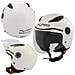 Casco Scooter Moto Protezione Bambino Ragazzo Certificato Ece 2205 Bianco Xl - Foto miniatura 1