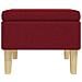 Poggiapiedi con Gambe in Legno Rosso Vino in Tessuto - Foto miniatura 4