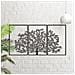 Decorazione Da Parete In Metallo Albero Minimalista 150 X 74 Cm, 3 Pannelli In Metallo Wall Art Albero A Vortice, Albero In Metallo Da Salotto - Foto miniatura 1