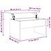 Tavolino Da Salotto Bianco 80x55,5x41,5 Cm In Legno Multistrato - Foto miniatura 5