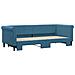 Divano Letto Con Letto Estraibile Blu 80x200 Cm In Velluto - Foto miniatura 3