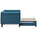 Divano Letto Con Letto Estraibile Blu 80x200 Cm In Velluto - Foto miniatura 8
