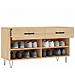 Panca Porta Scarpe Rovere Sonoma 102x35x55 Cm Legno Multistrato - Foto miniatura 9