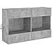 Mobile Tv A Parete Con Luci Led Grigio Cemento 98,5x30x60,5 Cm - Foto miniatura 3
