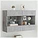 Mobile Tv A Parete Con Luci Led Grigio Cemento 98,5x30x60,5 Cm - Foto miniatura 1