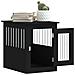 Gabbia Cani Da Arredamento Nera 45x62x59cm Legno Multistrato - Foto miniatura 4