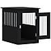Gabbia Cani Da Arredamento Nera 45x62x59cm Legno Multistrato - Foto miniatura 5