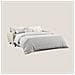 Callisto Divano letto matrimoniale in tessuto morbido impermeabile T02 168 cm (mat. 120x197) panna - Foto miniatura 2