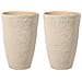 Set Di 2 Vasi Beige Sabbia 43 X 43 X 60 Camia - Foto miniatura 4