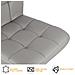 2 X Sgabelli Da Bar Moderni Girevoli Sedia Cucina Alta Con Schienale In Simipelle E Poggiapiedi, Regolabile E Girevole, 44 X 50 X (91-144) Cm, Grigio - Foto miniatura 2