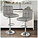 2 X Sgabelli Da Bar Moderni Girevoli Sedia Cucina Alta Con Schienale In Simipelle E Poggiapiedi, Regolabile E Girevole, 44 X 50 X (91-144) Cm, Grigio - Foto miniatura 1