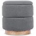 Pouf Petto Roméo In Tessuto Spugna Grigio - Foto miniatura 4