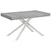 Tavolo allungabile 90x140/400 cm Karida cemento gambe bianche - Foto miniatura 1