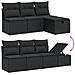Set Divani Da Giardino Con Cuscini 8 Pz Nero In Polyrattan - Foto miniatura 3