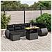 Set Divani Da Giardino Con Cuscini 8 Pz Nero In Polyrattan - Foto miniatura 1