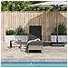 Lettino Prendisole Grigio e scuro Rattan PE 157 x 55 x 92 cm - Foto miniatura 3