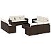 Set Divani da Giardino 13 pz con Cuscini Marrone in Polyrattan - Foto miniatura 1