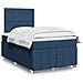 Giroletto a Molle con Materasso Blu 120x190 cm in Tessuto - Foto miniatura 2