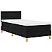 Letto box spring con materasso nero 90x190 cm in tessuto - Foto miniatura 3