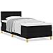 Letto box spring con materasso nero 90x190 cm in tessuto - Foto miniatura 4
