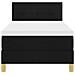 Letto box spring con materasso nero 90x190 cm in tessuto - Foto miniatura 8