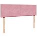 Struttura Letto Pouf con Materasso Rosa 140x190 cm in Velluto - Foto miniatura 8