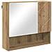 Mobiletto per specchio rovere artigianale 59 x 17 x 55 cm - Foto miniatura 1