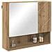 Mobiletto per specchio rovere artigianale 59 x 17 x 55 cm - Foto miniatura 3