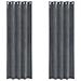 Tende con tende 2 pcs Grigio chiaro 140 x 245 cm Velluto - Foto miniatura 1