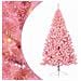 Albero di Natale artificiale con luci integrate Rosa 210 cm PVC - Foto miniatura 1