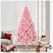 Albero di Natale artificiale con luci integrate Rosa 210 cm PVC - Foto miniatura 2
