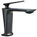 Rubinetto per lavabo da bagno, Blackswan, tipo M199, modello corto nero opaco, misura 16 cm - Foto miniatura 1