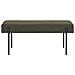 Panca Swindon In Bouclé Verde Scuro Con Gambe Nere — 100×36×42,5 Cm - Foto miniatura 1