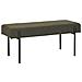 Panca Swindon In Bouclé Verde Scuro Con Gambe Nere — 100×36×42,5 Cm - Foto miniatura 2