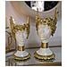 Scultura Athena Busto Femminile Con Corona Alata In Resina Bianca E Oro 32 Cm - Foto miniatura 6