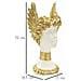 Scultura Athena Busto Femminile Con Corona Alata In Resina Bianca E Oro 32 Cm - Foto miniatura 7