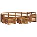 Set divani Naturale Legno di Acacia Massello - Foto miniatura 1