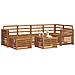 Set divani Naturale Legno di Acacia Massello - Foto miniatura 3