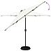 Parasol da Giardino con Luci LED 300 x 300 cm Poliestere Crema - Foto miniatura 5
