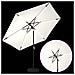 Parasol da Giardino con Luci LED 300 x 300 cm Poliestere Crema - Foto miniatura 8