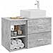 Set di mobili per il bagno 2 pcs Grigio Cemento - Foto miniatura 2