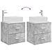 Set di mobili per il bagno 2 pcs Grigio Cemento - Foto miniatura 8