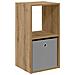 Comodino Rovere artigianale 35 x 32 x 68,5 cm Legno multistrato - Foto miniatura 1