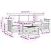 Set di divani da esterno 5 pcs Bianco e Antracite Poliestere - Foto miniatura 6