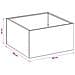 Vaso da giardino Argento 100 x 100 x 40 cm Acciaio Inox - Foto miniatura 7