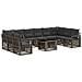 Set Divano da Giardino 11 pz Grigio e Grigio Scuro polyrattan - Foto miniatura 1