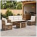 Set Divano da Giardino 6 pz Beige e Bianco Crema polyrattan - Foto miniatura 4