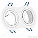 Porta Faretti Led Gu10 Doppio Quadrato Incasso Orientabile Alluminio Bianco Vt-783 3607 - Foto miniatura 3